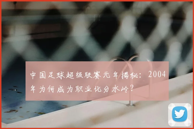 中国足球超级联赛元年揭秘:2004年为何成为职业化分水岭?